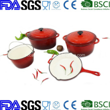 4PCS Cast Iron Cookware Set BSCI Approved Factory